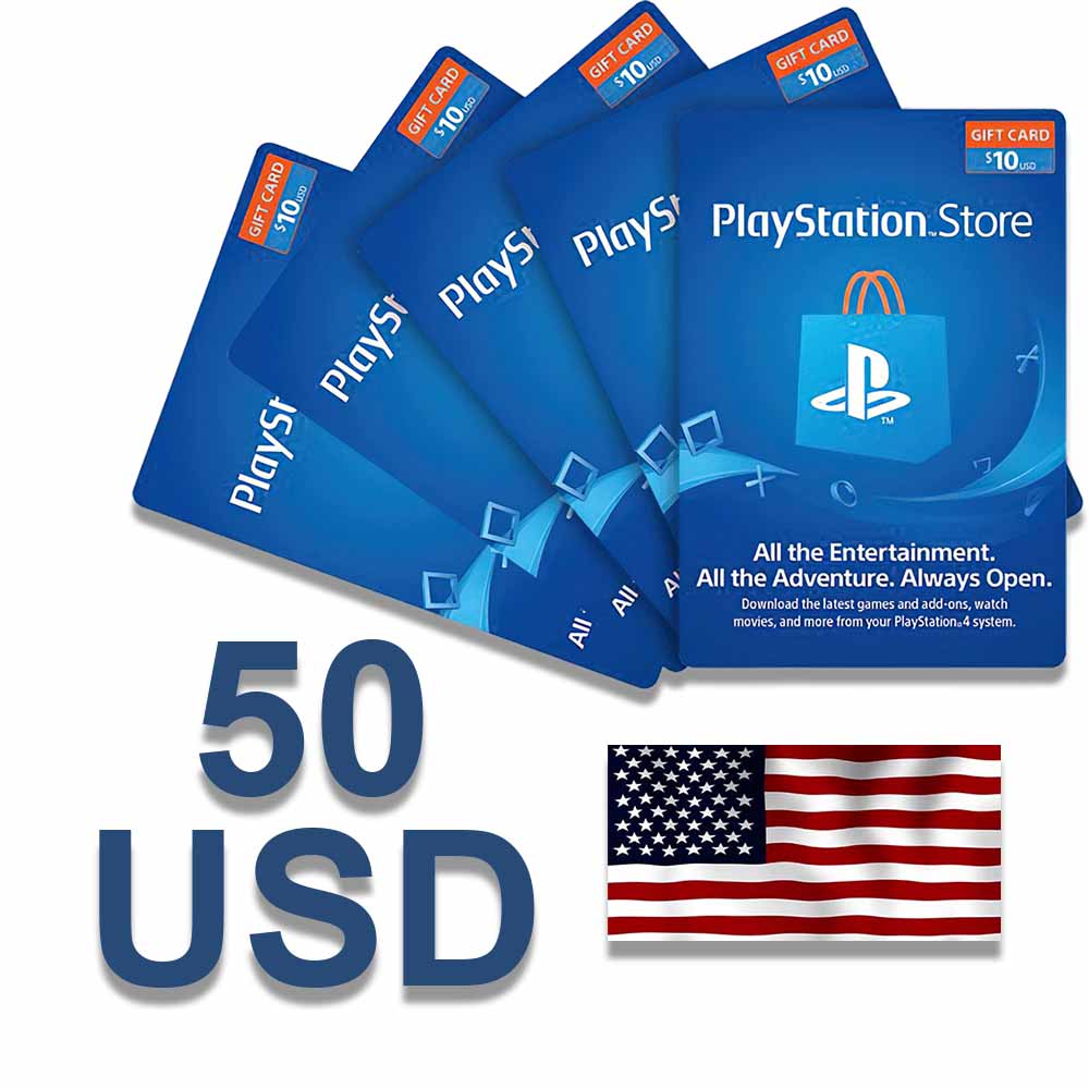 Купить Подарочная карта PlayStation 50 (US), PSN Gift Card USD